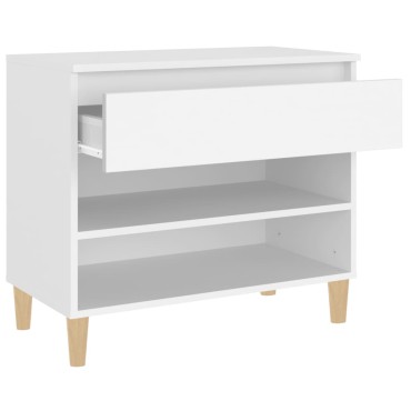 vidaXL Παπουτσοθήκη Λευκή 70x36x60cm από Επεξεργασμένο Ξύλο