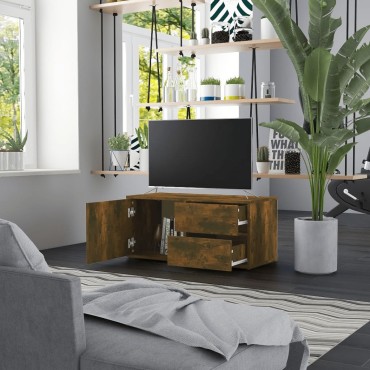 vidaXL Έπιπλο Τηλεόρασης Καπνιστή Δρυς 80x34x36cm Επεξ. Ξύλο