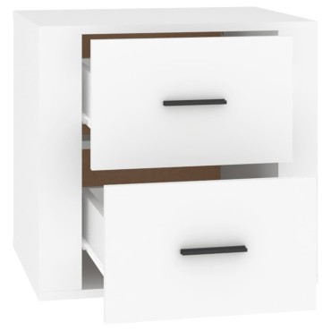 vidaXL Κομοδίνο Λευκό 50x39x47cm 1 τεμ.
