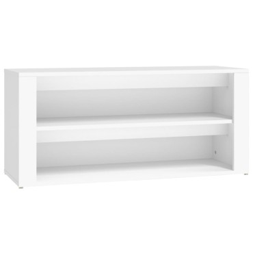vidaXL Παπουτσοθήκη Λευκή 100x35x45cm από Επεξεργασμένο Ξύλο