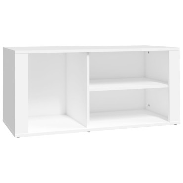 vidaXL Παπουτσοθήκη Λευκή 100x35x45cm από Επεξεργασμένο Ξύλο