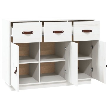 vidaXL Συρταριέρα Λευκή 100x40x75cm από Μασίφ Ξύλο Πεύκου 1 τεμ.