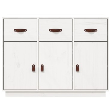 vidaXL Συρταριέρα Λευκή 100x40x75cm από Μασίφ Ξύλο Πεύκου 1 τεμ.