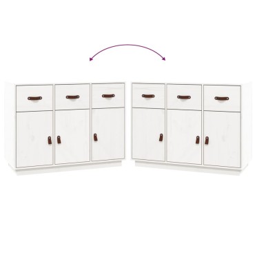 vidaXL Συρταριέρα Λευκή 100x40x75cm από Μασίφ Ξύλο Πεύκου 1 τεμ.