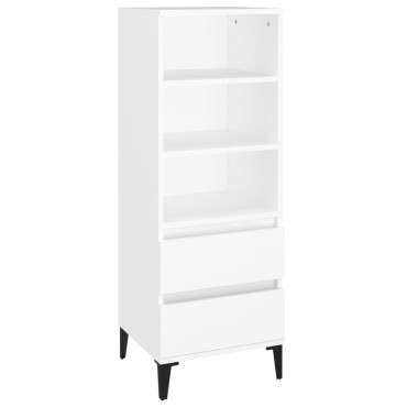 vidaXL Ντουλάπι Λευκό 40x36x110cm από Επεξεργασμένο Ξύλο 1 τεμ.