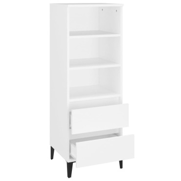 vidaXL Ντουλάπι Λευκό 40x36x110cm από Επεξεργασμένο Ξύλο 1 τεμ.