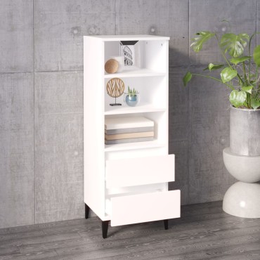 vidaXL Ντουλάπι Λευκό 40x36x110cm από Επεξεργασμένο Ξύλο 1 τεμ.