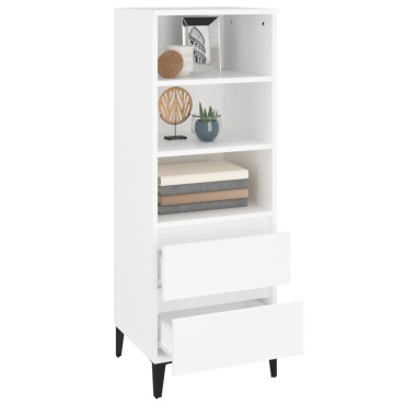 vidaXL Ντουλάπι Λευκό 40x36x110cm από Επεξεργασμένο Ξύλο 1 τεμ.