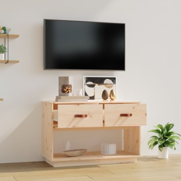 vidaXL Έπιπλο Τηλεόρασης 90x40x60cm από Μασίφ Ξύλο Πεύκου