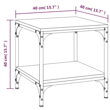 vidaXL Βοηθητικό Τραπέζι Μαύρο 40x40x40cm από Επεξεργασμένο Ξύλο