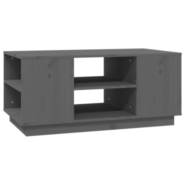 vidaXL Τραπεζάκι Σαλονιού Γκρι 90x49x40,5cm Μασίφ Ξύλο Πεύκου 1 τεμ.