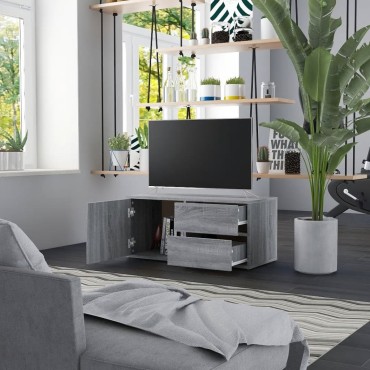 vidaXL Έπιπλο Τηλεόρασης Γκρι Sonoma 80x34x36cm από Επεξεργ. Ξύλο