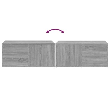 vidaXL Έπιπλο Τηλεόρασης Γκρι Sonoma 80x34x36cm από Επεξεργ. Ξύλο