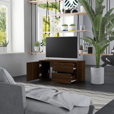 vidaXL Έπιπλο Τηλεόρασης Καφέ Δρυς 80x34x36cm Επεξεργασμένο Ξύλο
