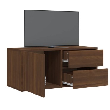 vidaXL Έπιπλο Τηλεόρασης Καφέ Δρυς 80x34x36cm Επεξεργασμένο Ξύλο