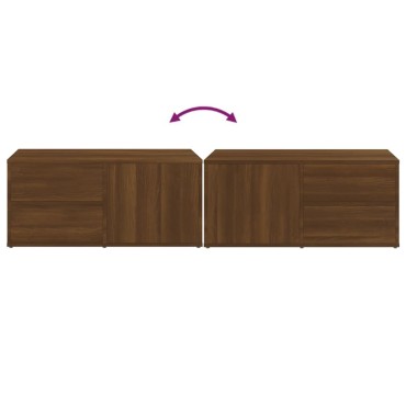 vidaXL Έπιπλο Τηλεόρασης Καφέ Δρυς 80x34x36cm Επεξεργασμένο Ξύλο