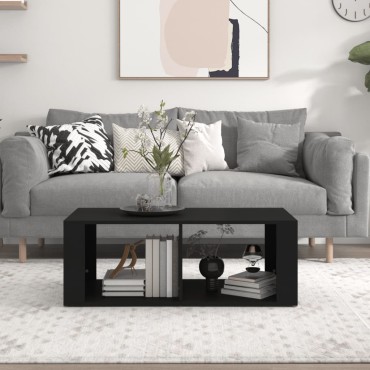 vidaXL Τραπεζάκι Σαλονιού Μαύρο 100x50x36cm από Επεξεργασμένο Ξύλο 1 τεμ.