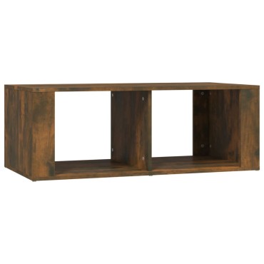 vidaXL Τραπεζάκι Σαλονιού Καπνιστή Δρυς 100x50x36cm Επεξεργασμ. Ξύλο 1 τεμ.