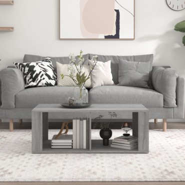 vidaXL Τραπεζάκι Σαλονιού Γκρι Sonoma 100x50x36cm Επεξεργασμένο Ξύλο 1 τεμ.