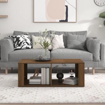 vidaXL Τραπεζάκι Σαλονιού Καφέ Δρυς 100x50x36cm Επεξεργασμ. Ξύλο 1 τεμ.