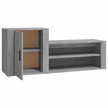 vidaXL Παπουτσοθήκη Γκρι Sonoma 130x35x54cm από Επεξεργασμένο Ξύλο