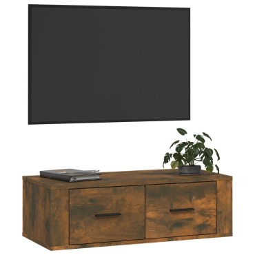 vidaXL Κρεμαστό Ντουλάπι Καπνιστή Δρυς 80x36x25cm Επεξεργασμένο Ξύλο
