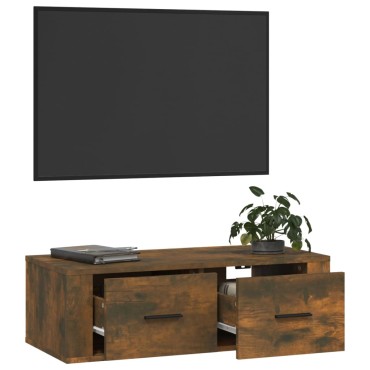 vidaXL Κρεμαστό Ντουλάπι Καπνιστή Δρυς 80x36x25cm Επεξεργασμένο Ξύλο