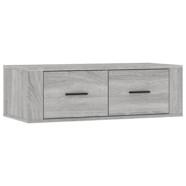 vidaXL Έπιπλο Τηλεόρασης Κρεμαστό Γκρι Sonoma 80x36x25cm Επεξ. Ξύλο