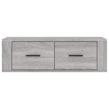 vidaXL Έπιπλο Τηλεόρασης Κρεμαστό Γκρι Sonoma 80x36x25cm Επεξ. Ξύλο
