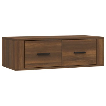 vidaXL Κρεμαστό Ντουλάπι Καφέ Δρυς 80x36x25cm Επεξεργασμένο Ξύλο