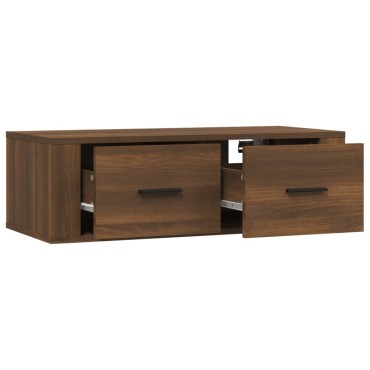 vidaXL Κρεμαστό Ντουλάπι Καφέ Δρυς 80x36x25cm Επεξεργασμένο Ξύλο