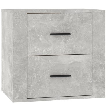 vidaXL Κομοδίνο Επιτοίχιο Γκρι Σκυροδέματος 50x36x47cm 1 τεμ.