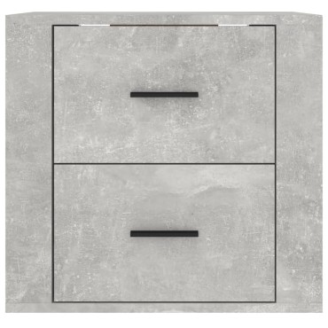 vidaXL Κομοδίνο Επιτοίχιο Γκρι Σκυροδέματος 50x36x47cm 1 τεμ.