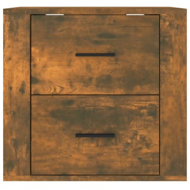 vidaXL Κομοδίνο Επιτοίχιο Καπνιστή Δρυς 50x36x47cm 1 τεμ.
