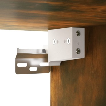 vidaXL Κομοδίνο Επιτοίχιο Καπνιστή Δρυς 50x36x47cm 1 τεμ.