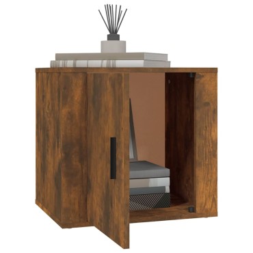 vidaXL Κομοδίνα 2 τεμ. Καπνιστή Δρυς 50x39x47cm