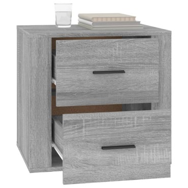 vidaXL Κομοδίνο Γκρι Sonoma 50x39x47cm 1 τεμ.