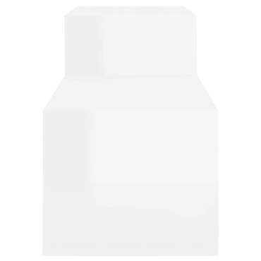 vidaXL Παπουτσοθήκη Γυαλιστερό Λευκό 150x35x45cm Επεξεργασμένο Ξύλο