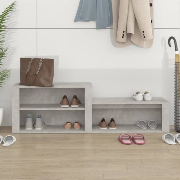 vidaXL Παπουτσοθήκη Γκρι Σκυροδέματος 150x35x45cm Επεξεργασμένο Ξύλο