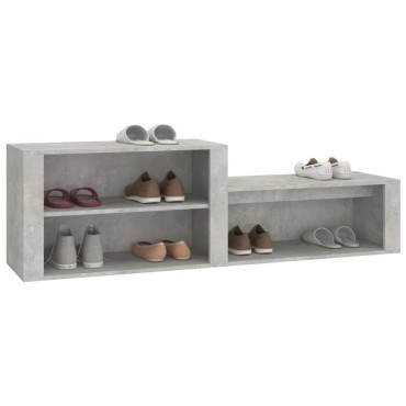 vidaXL Παπουτσοθήκη Γκρι Σκυροδέματος 150x35x45cm Επεξεργασμένο Ξύλο