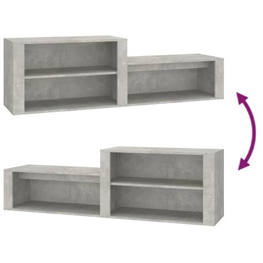 vidaXL Παπουτσοθήκη Γκρι Σκυροδέματος 150x35x45cm Επεξεργασμένο Ξύλο
