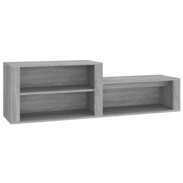 vidaXL Παπουτσοθήκη Γκρι Sonoma 150x35x45cm από Επεξεργασμένο Ξύλο
