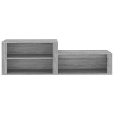 vidaXL Παπουτσοθήκη Γκρι Sonoma 150x35x45cm από Επεξεργασμένο Ξύλο