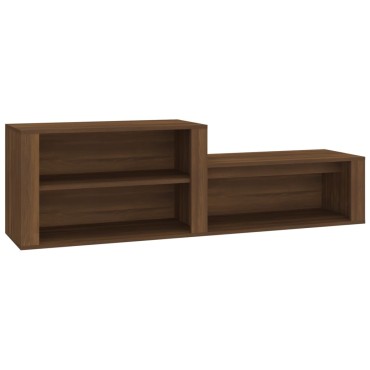 vidaXL Παπουτσοθήκη Καφέ Δρυς 150x35x45cm από Επεξεργασμένο Ξύλο