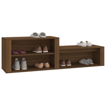 vidaXL Παπουτσοθήκη Καφέ Δρυς 150x35x45cm από Επεξεργασμένο Ξύλο