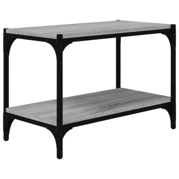 vidaXL Έπιπλο Τηλεόρασης Γκρι Sonoma 60x33x41cm Επεξ. Ξύλο & Ατσάλι