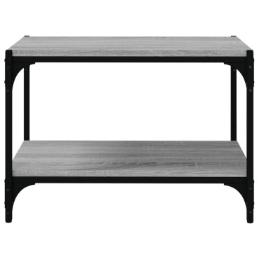 vidaXL Έπιπλο Τηλεόρασης Γκρι Sonoma 60x33x41cm Επεξ. Ξύλο & Ατσάλι