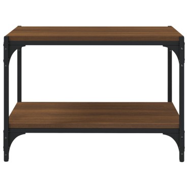 vidaXL Έπιπλο Τηλεόρασης Καφέ Δρυς 60x33x41cm Επεξ. Ξύλο & Ατσάλι