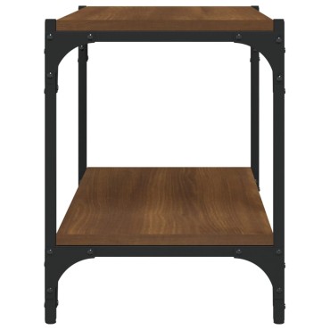 vidaXL Έπιπλο Τηλεόρασης Καφέ Δρυς 60x33x41cm Επεξ. Ξύλο & Ατσάλι