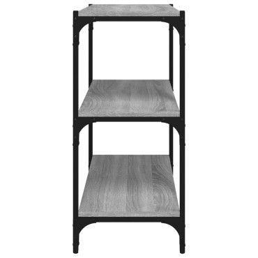 vidaXL Βιβλιοθήκη Γκρι Sonoma 60x33x70,5cm Επεξ. Ξύλο & Ατσάλι 1 τεμ.